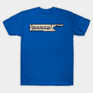 Pixel White Axe Keyboard Guitar T-Shirt